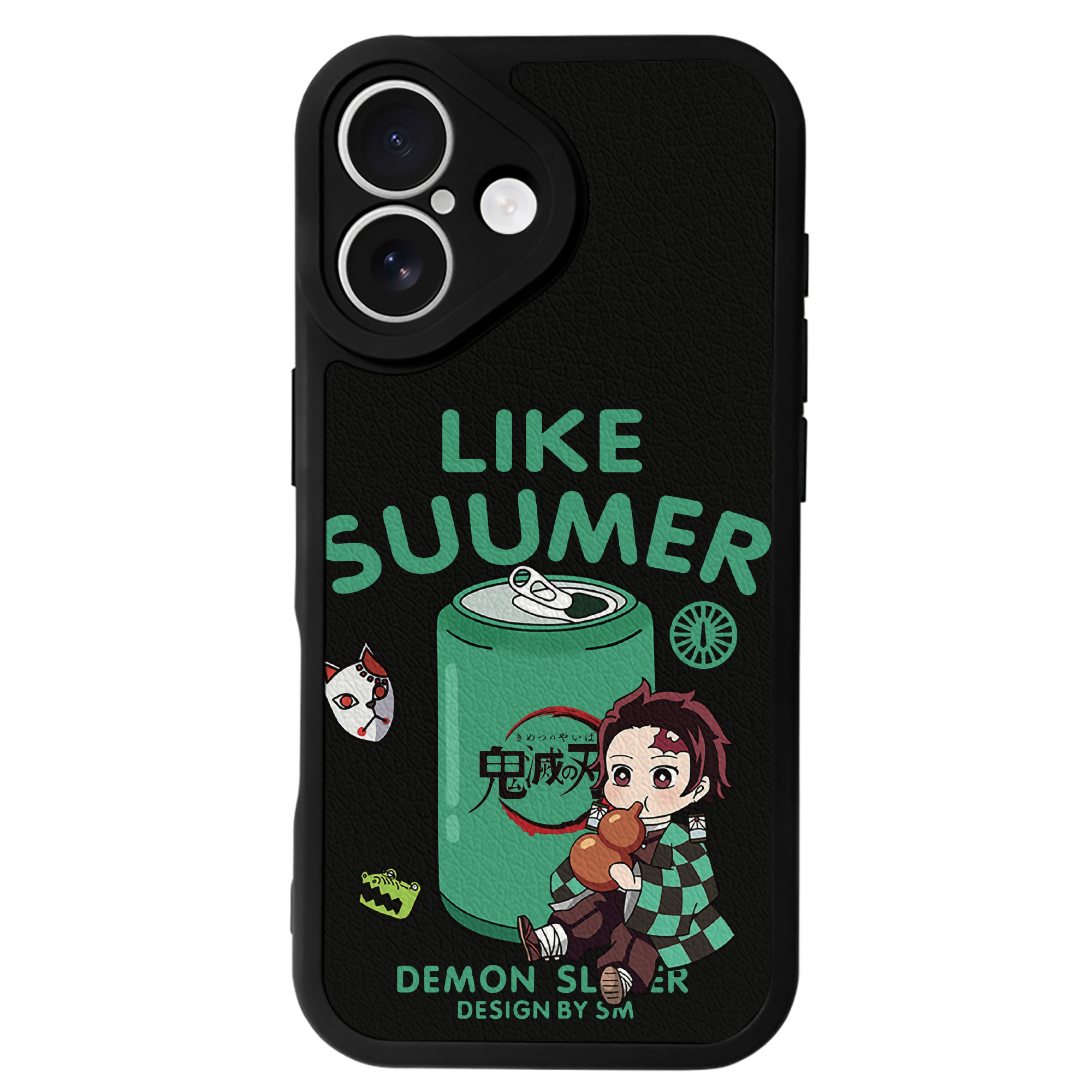 （画像用） 鬼滅の刃 竈門 炭治郎／かまど たんじろう Kamado Tanjirou 【iPhone 16シリーズ対応】シリコンスマホケース（レザー調） 材質：シリコン